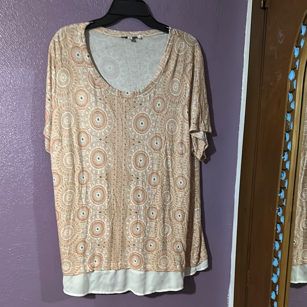 Rose & Olive Cream Oversized Blouse Relaxed Fit